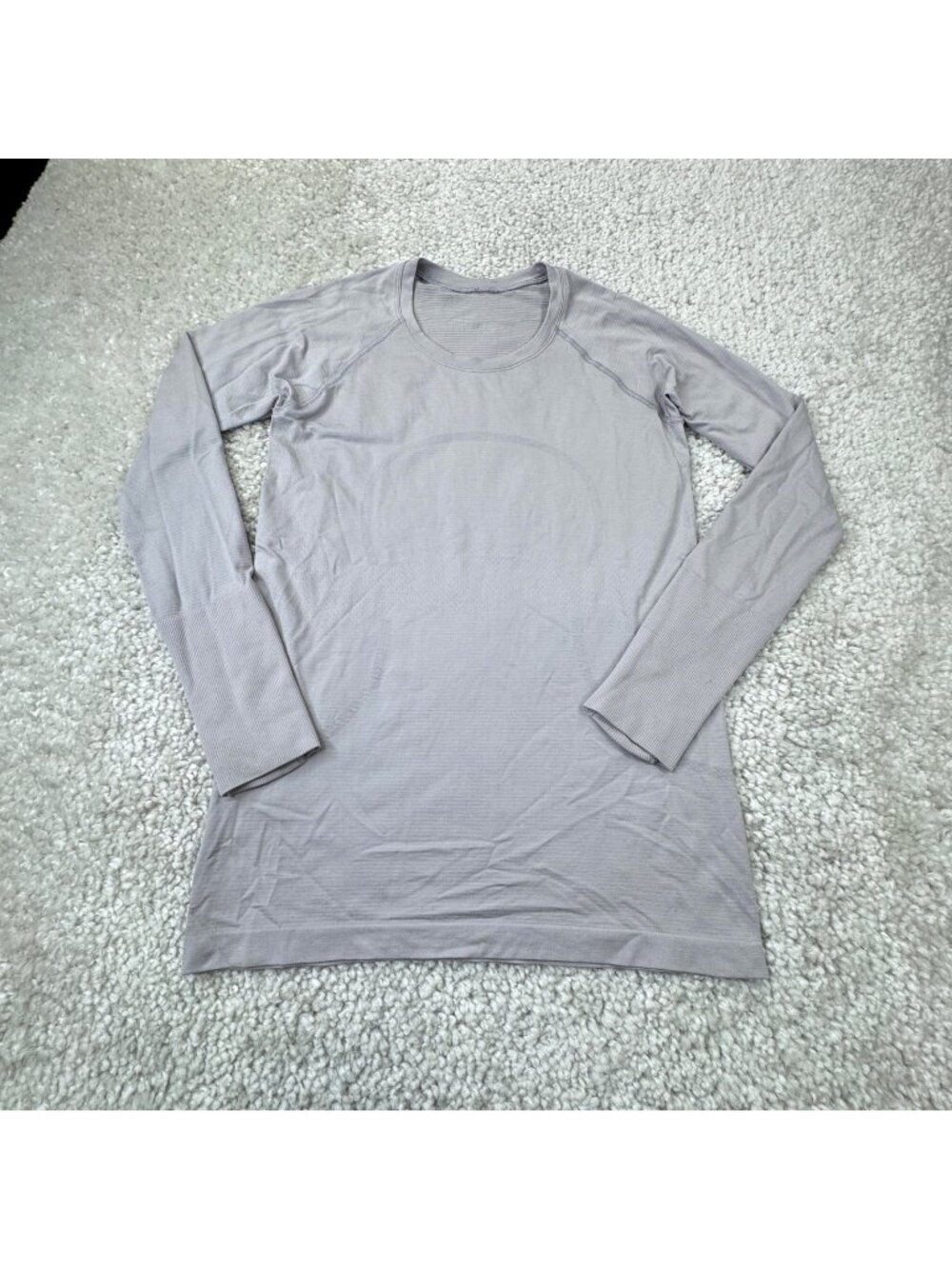 Lululemon Swiftly Tech Long Sleeve Crew Shirt Violet Gray Womens 8